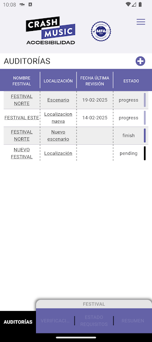 Crash Music Accesibilidad Screenshot 1