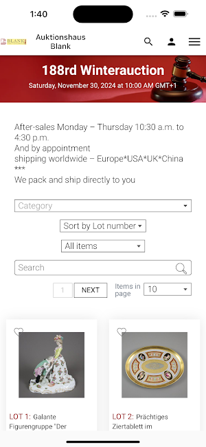 Auction house Blank Screenshot 2