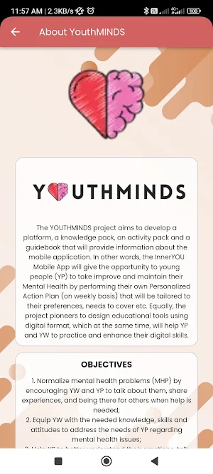 YOUTHMINDS Mobile App Screenshot 2