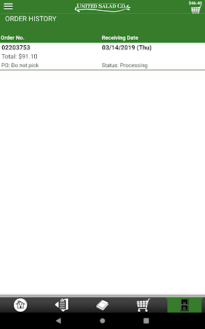 United Salad Checkout Screenshot 1
