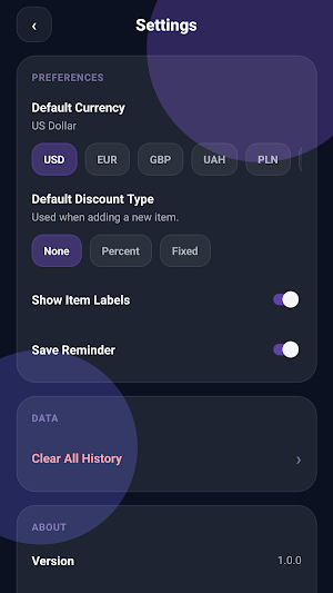 Smart Shop Calc Screenshot 1