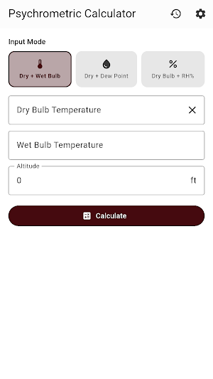 HVAC Psychrometric Calculator Screenshot 0