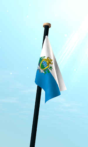 San Marino Flag 3D Wallpaper Screenshot 2
