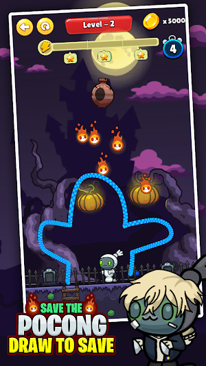 Save Pocong : Draw Line Screenshot 1