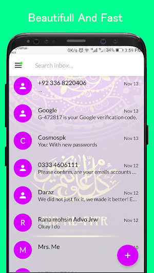 Eid Ul Fitr SMS Dual Theme Screenshot 1