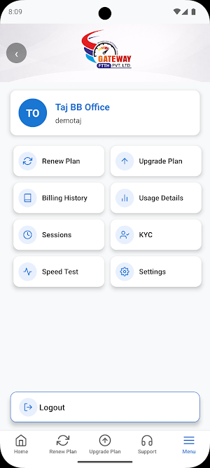 Gateway FTTH End User App Screenshot 3