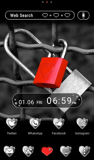 Heart Padlock Theme +HOME Screenshot 0