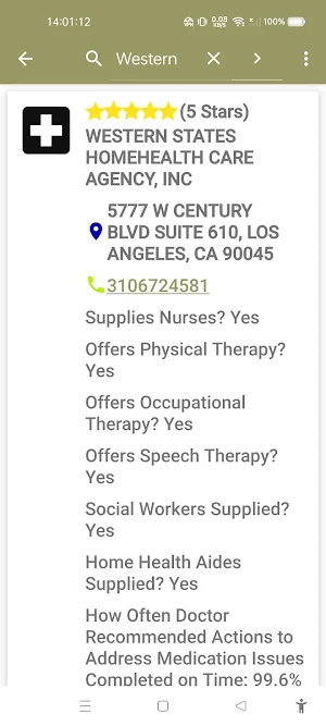 Home Health Services Ratings Screenshot 2