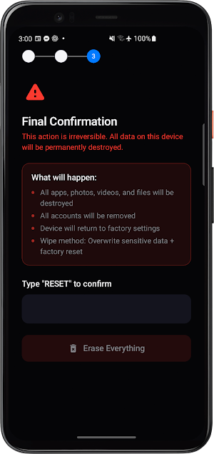 Secure Wipe & Reset Screenshot 3