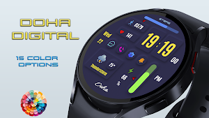 Doha Digital Watch Face Screenshot 2