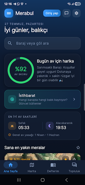 Merabul: Balık Tutma Noktaları Screenshot 0