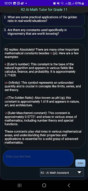 R2 Ai Math Tutor for Grade 11 Screenshot 1