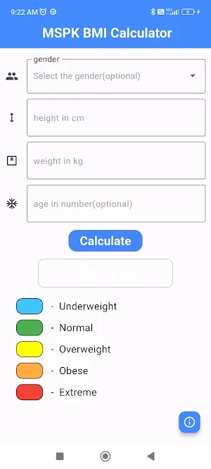 BMI Calculator Screenshot 0
