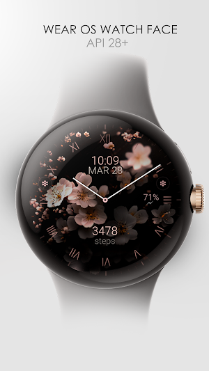 Spring Bloom 2 pink watch face Screenshot 0