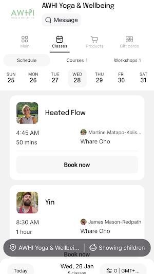AWHI Yoga & Wellbeing Screenshot 2
