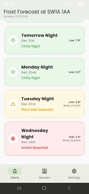 My Cozy Plant (Frost Alerts) Screenshot 0