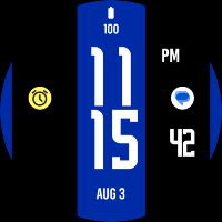 Black Blue Watch Face