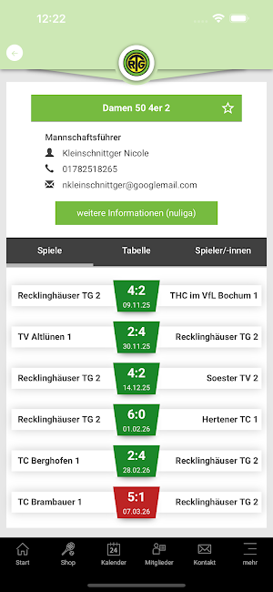 RTG Club App Screenshot 2