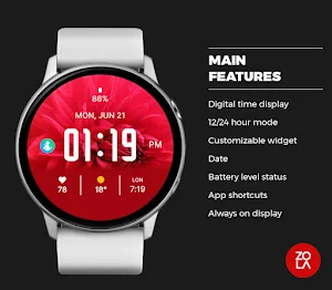 Red Blossom Watch Face Screenshot 1