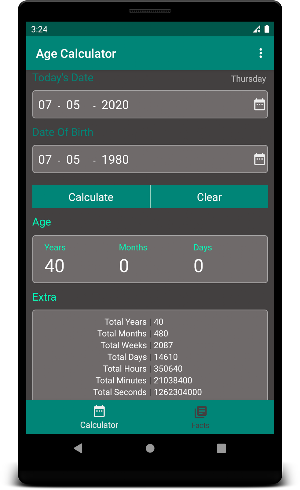 Age Calculator Screenshot 0