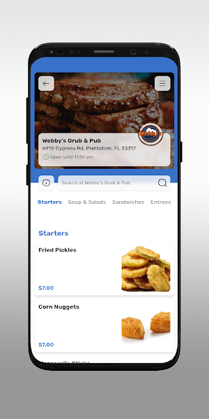Webby's Grub & Pub Screenshot 2