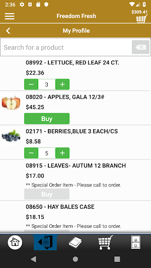 Freedom Fresh Checkout Screenshot 1