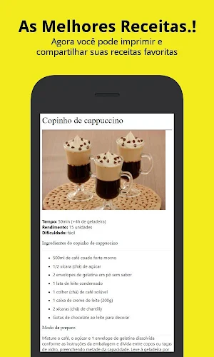 Receitas de Cappuccino Screenshot 2