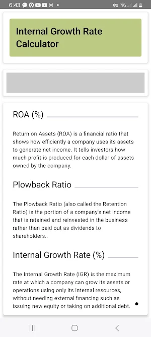 IGR Calculator Screenshot 0