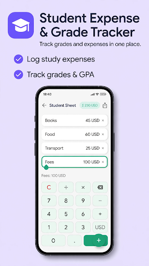 Simple Spreadsheet - SheetCalc Screenshot 1