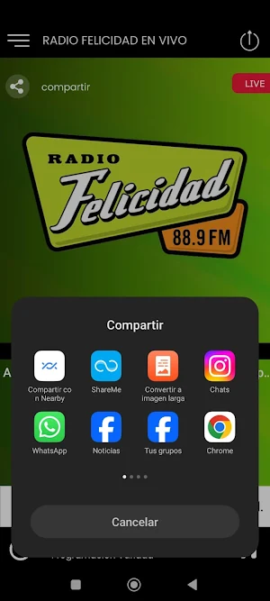 Radio Felicidad en Vivo Stream Screenshot 1