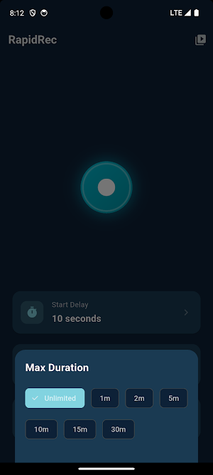 RapidRec (Screen Recorder) Screenshot 1