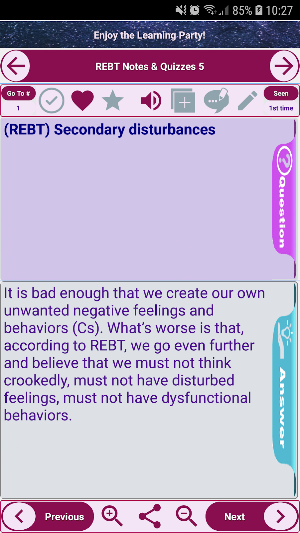 Rational emotive behavior therapy Exam Review . Screenshot 0