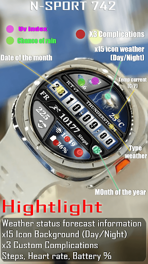 N-SPORT742 SuperDial Weather Screenshot 2