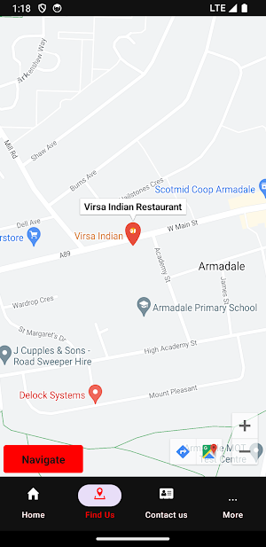 Virsa Indian Restaurant Screenshot 1