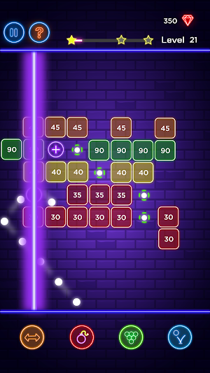 Brick Breaker - Neon Bricks Screenshot 2