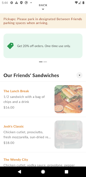 Between Friends Sandwich Co. Screenshot 2
