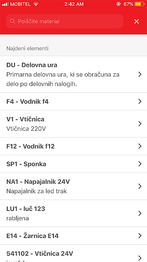 Elektro Kovačič CRM Screenshot 2