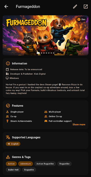 Indie Dev Stats Screenshot 1