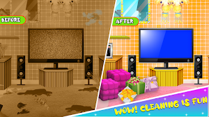 Home Cleaning Girls Game Screenshot 1