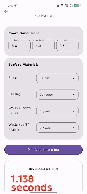 Acoustix: Studio Calculator Screenshot 2