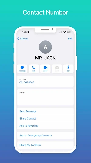 Contacts Phone 15, OS 17 Screenshot 1