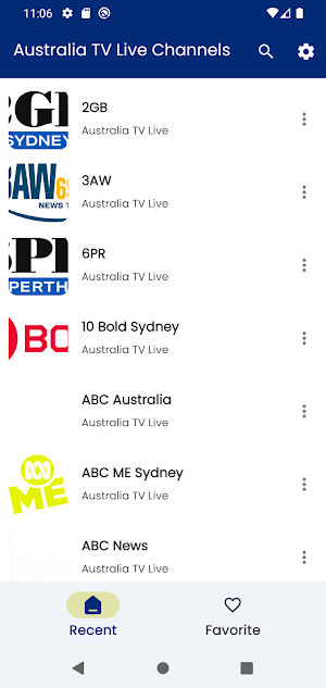 Australia TV Live Channels Screenshot 1