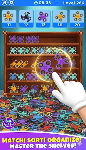 Match Three Shelf Sorting game Screenshot 0