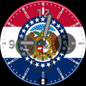 Missouri Flag Watchface Screenshot 1
