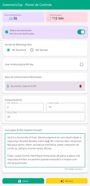 AutomaticZap: Responder com IA Screenshot 2