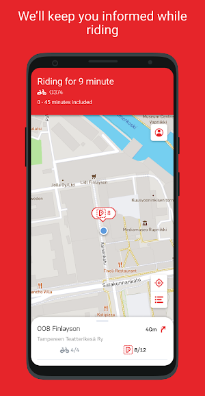 Tampere Bike Sharing Screenshot 2