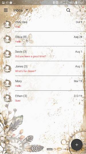 Next SMS Ancient legend Skin Screenshot 1