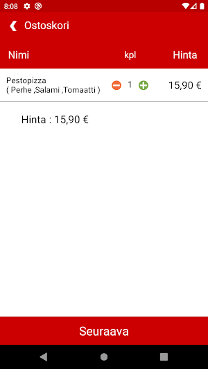 Pizza Service - Pähkinärinne Screenshot 3