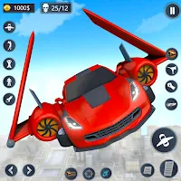 Flying Car Robot Game Car Game