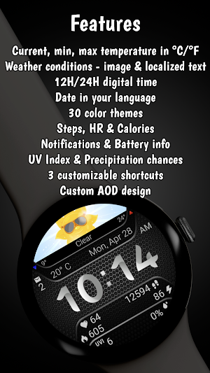 Weather Info Watchface Screenshot 2